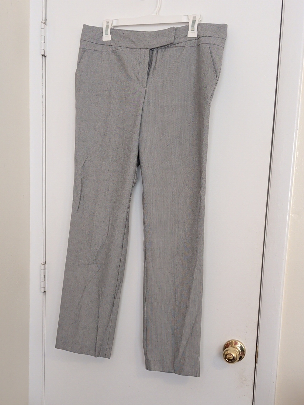 Worthington Light Gray Straight-Leg Dress Pants